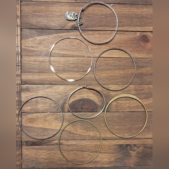 Gold and Silver Bangle Bracelet Set - Picture 2 of 4